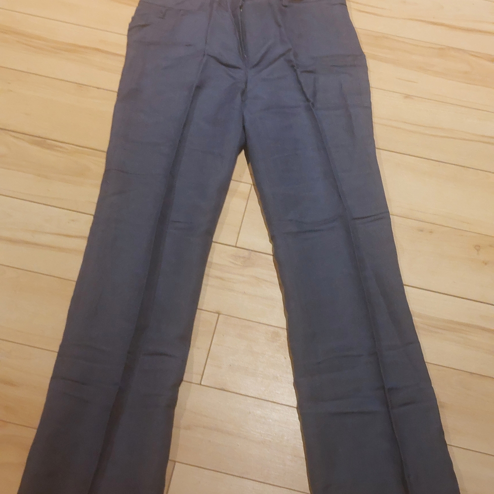 Willi Smith Straight-Leg Linen Blend Pants In Navy Blue